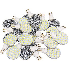 20 x Super Bright 6000k Pure White 4.8w T10 921 194 Boat, Iandscaping, RV, Trailer & Camper Interior Wedge 24-SMD LED Light Bulb 12v (Pack of 20)