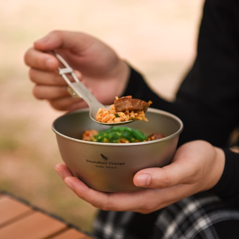 Boundless Voyage Ultralight Titanium Dish with Carry Bag Outdoor Camping