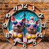 10-Inch Custom Wooden Clock that is a Miniature Model of