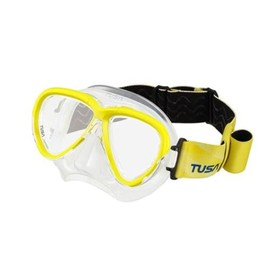 TUSA M-2004F Intega Scuba Diving Mask with Fabric Strap, Flash Yellow