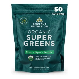 Ancient Nutrition Super Greens Polvo Orgánico 100 Porciones                                                                                           