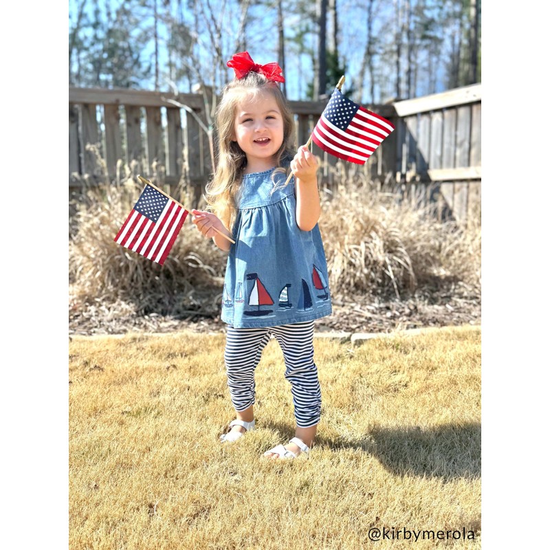 Mud Pie Children's Sailboat Tunic And Capri; 2T