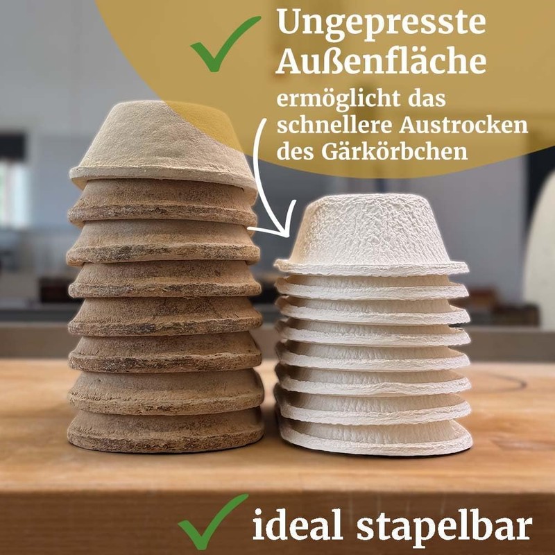 Bäckerei Spiegelhauer Proofing Basket Set Round 500 g + Long