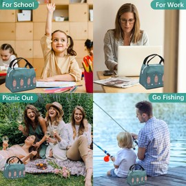 GAOHUI Insulated Lunch Bag for Men Women, Packed Small Cool Bag Lunch Box Kids, Thermal Water-Resistant Adults Lunch Box for Work, School, Picnic Outdoor (Dark Grey)