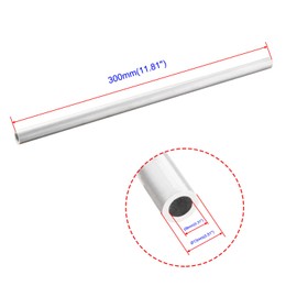 Aopin Round Aluminum Tube 8mm/0.31" ID x 13mm/0.51" OD x 300mm/11.8" Length Seamless Aluminum Straight Tube 2pcs