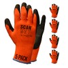 Scan SCAGLOKSTH5M Knitshell Thermal Latex Coated Gloves - Orange -