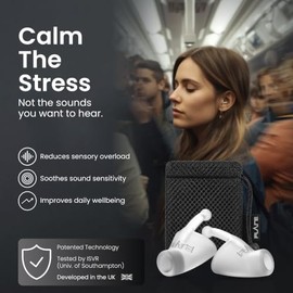 Flare Calmer - Tapones alternativos para los oídos - Reduce los ruidos molestos sin bloquear el sonido - Silicona suave reutilizable - Gris