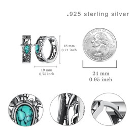 Turtle Huggie Earrings 925 Sterling Silver Sea Turtle Earrings for Women Ocean Beach Sea Turtles Gifts for Mom