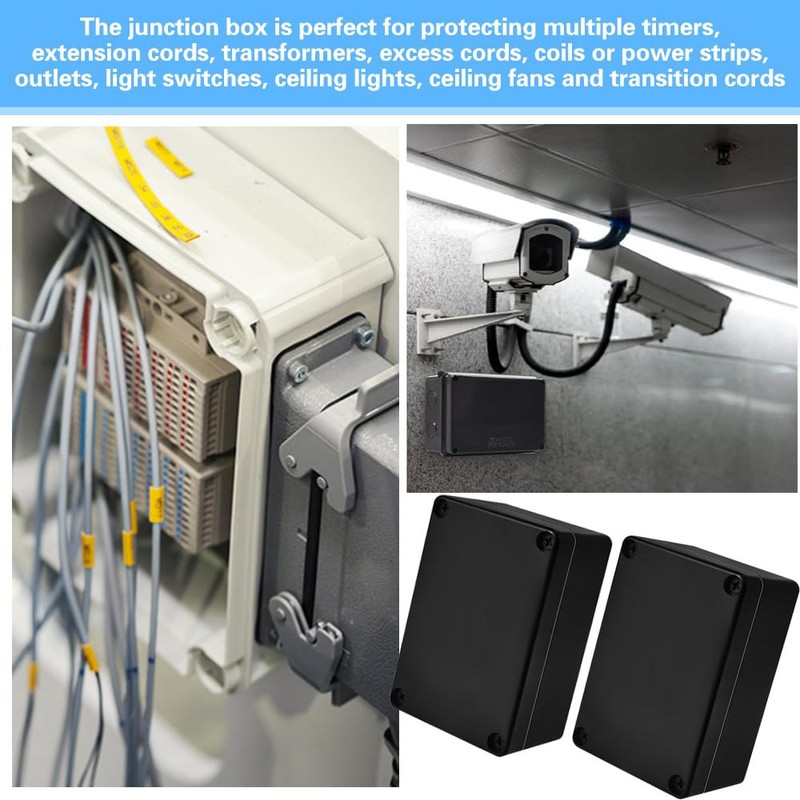 ADERTOS 4 x Plastic Housing IP65 Waterproof Junction Boxes Distribution