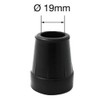 QTY 4x: 19mm 3/4" BLACK RUBBER FERRULES FOR WALKING STICKS