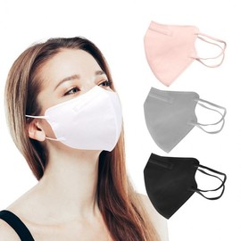 Aircop bird beak type 3D three-dimensional color mask 30 sheets (Individually packaged) Black