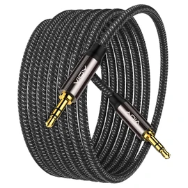 VIOY Aux Cable (50 ft), [Copper Shell, Hi-Fi Sound] 3.5 mm Male to Male Braided Auxiliary Cord Compatible with Headphone, Smartphone, Home/Car Stereo, Speaker, Echo & More