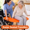 Curved Patient Transfer Board with Anti-Slip Back, Hand Grip and