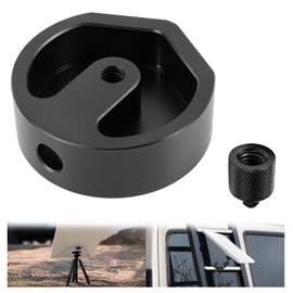 Starlink Mini Tripod Adapter - Aluminum Alloy Tripod Mount Adapter for Starlink Mini - 1/4"~20 and 3/8"~16 Threads - Can be Fixed to Tripod, clamp, Stable and Versatile mounting Solution（Black）