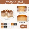 18 x Hair Combs, Black, White, Dark Brown, Achieve a