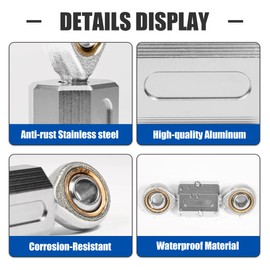 KAMIYONG 2pcs Sway Bar End Links Heim Joint Set 8cm Linkage Billet Aluminum Fit for Can-Am Spyder F3, RT, ST & RS 2013+ Models, Silver