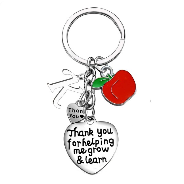 Teacher Keychain A-Z Letter Teacher Gifts Teacher Appreciation Gifts For