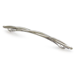 JewelVOX Barrette, Hair Accessory, Hair Clip, Delicate, Thin, Twist Metal, Stylish, Popular, Adult (Silver)