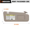 Sun Visor with Light for 2008-2013 Toyota Highlander, Right Passenger
