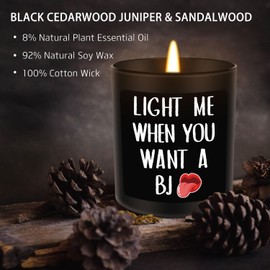 Birthday Gifts for Men, Light Me When You Want A BJ Candle - Funny Gifts for Men, Valentines Day Gifts for Him, Naughty Fathers Day Anniversary Engagement Gifts for Husband,Fiance, Best Mens Gifts