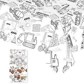 Coloring Tablecloth for Kids,137*274cm Giant Colouring Table Cloth,Paper Tablecloths Vehicle Rectangular Table Cover for Parties,Art Coloring Educational Tablecloth Party Supplies for Boys Girls