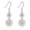 DAYLINLOVE Daisy Earrings 925 Sterling Silver Daisy Flower Daisy Dangle
