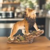 Lifelike 16"W Lion Walking Realistic Figurine Ornament Home Decor Unique Gift