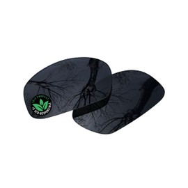 Raydi Polycarbonate Replacement Lenses for Costa Del Mar Brine Rectangular Sunglasses - Solid Black - Polarized