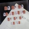 Short press on nails, cute fake nails square false nails