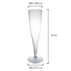 Party Essentials One Piece 5 oz. Plastic Champagne Flutes, Clear