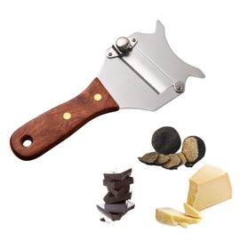 IMEEA IMEEA Truffle Slicer Shaver Stainless Steel Chocolate Cheese Shaver Grater Curler with Adjustable Smooth Blade and Wood Handle