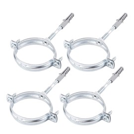 Pack of 4 Metal Pipe Brackets Clips Clamps for Pipes with a Diameter of 75-80 mm (4)