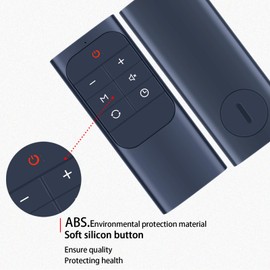 ZWP Replacement Remote Control fit for Dreo Space Heater DR-HSH001 DR-HSH002 Black