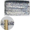 Length10 Yards，Wide 30mm/1.1 inch Elastic Sequin Ribbon Trim for Sewing
