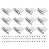 sourcing map 3/8" Cabinet Kitchen Inset Hinges, 12Pcs Self Closing