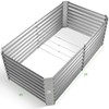 Land Guard 8×4×2 ft Galvanized Raised Garden Bed Kit, Galvanized