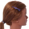 1Pcs Purple with Pink Hearts Acrylic Bow Hair Grip/Slide In