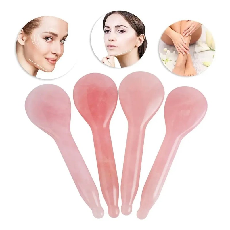 Rodillo Masaje Facial Gua Sha De Jade Antienvejecimiento Kit