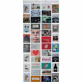 Goods & Gadgets Photo Curtain XXL Picture holder Photo Curtain with 40 Pockets for 80 10 x 15 cm Photos Postcards Motif Cards Shower Curtain Photo Gallery Milky Photoshop Look