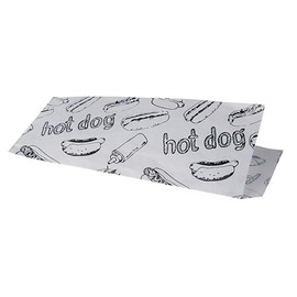 PAPSTAR Pack of 1000 Hot Dog Bags (White with Inscription / 21 x 8.5 cm)