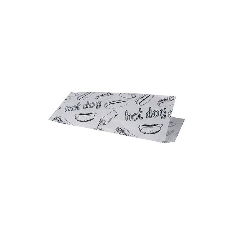 PAPSTAR Pack of 1000 Hot Dog Bags (White with Inscription