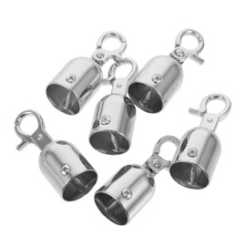 Operitacx 6 Pack Alloy Cleat Hooks Barrier Rope End Caps Stanchion Rope End Stoppers for Crowd Control Queue Management Safety Barrier