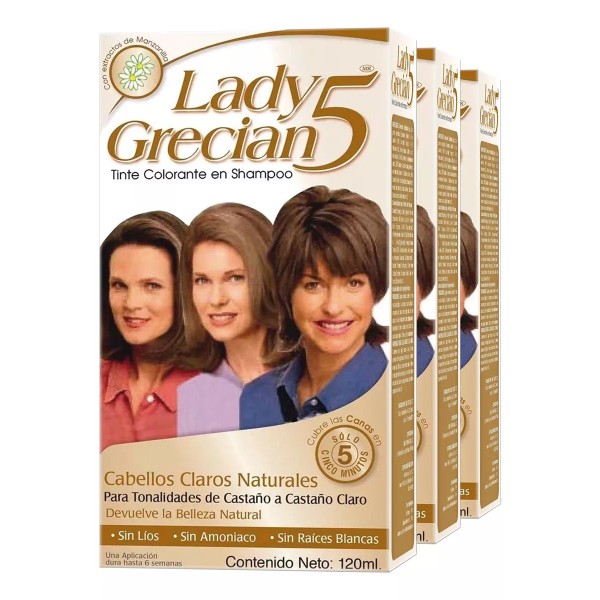 Lady Grecian Tinte Lady Grecian 5 Tono Castaño Claro A