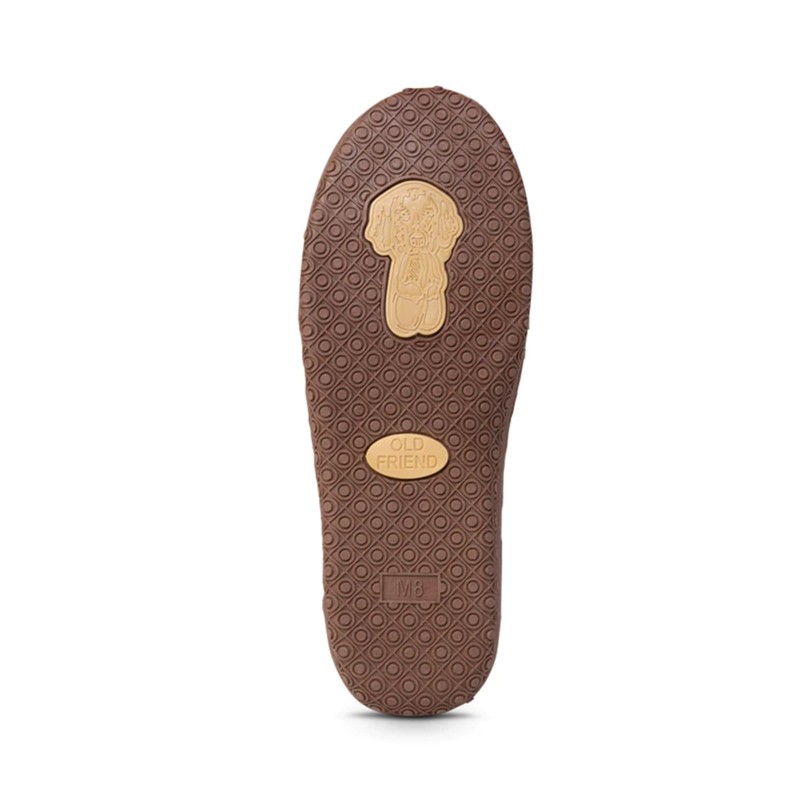 Old Friend Men's Wisconsin Slipper, Chocolate, 9