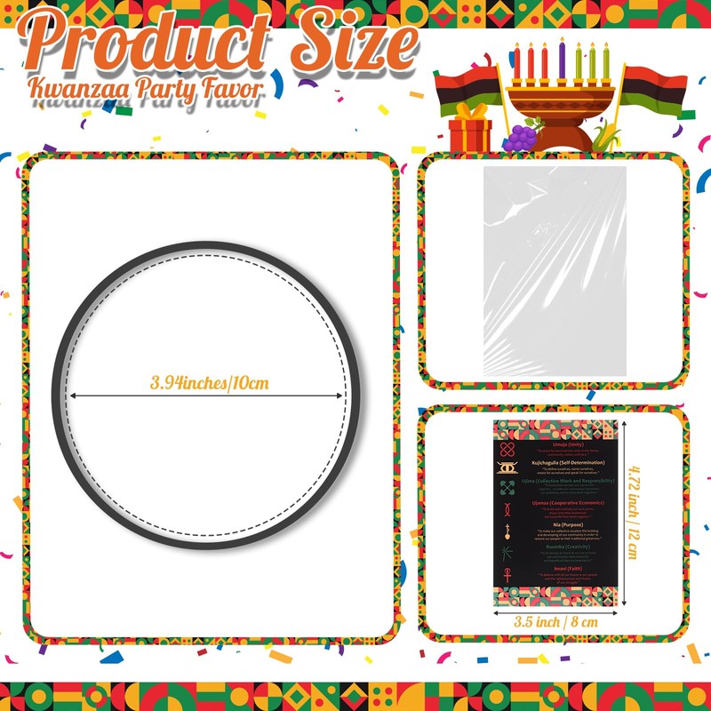 100 Sets Kwanzaa Silicone Bracelet Bulk African Rubber Wristband