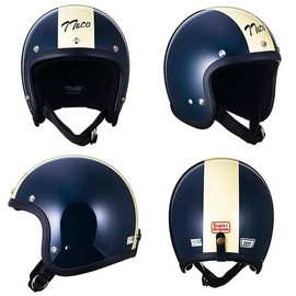 TT&CO Retro Motorcycle Helmet TT05J 3/4 Open Face Super Magnum Racer DOT Approved Casco para Moto