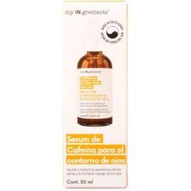MY INGREDIENTS, Sérum de Cafeína, para el Área Debajo de los Ojos, Reduce Ojeras, e Inflamación, 30 ml