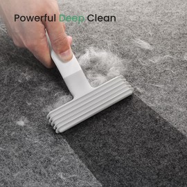 dancemoon Layer Brush Pet Hair Removal Tool for Raking up Embedded Hair and Debris, Reusable Fabric-Friendly Cat and Dog Hair Remover for Couch, Car, Rug, Cat Tree and Others