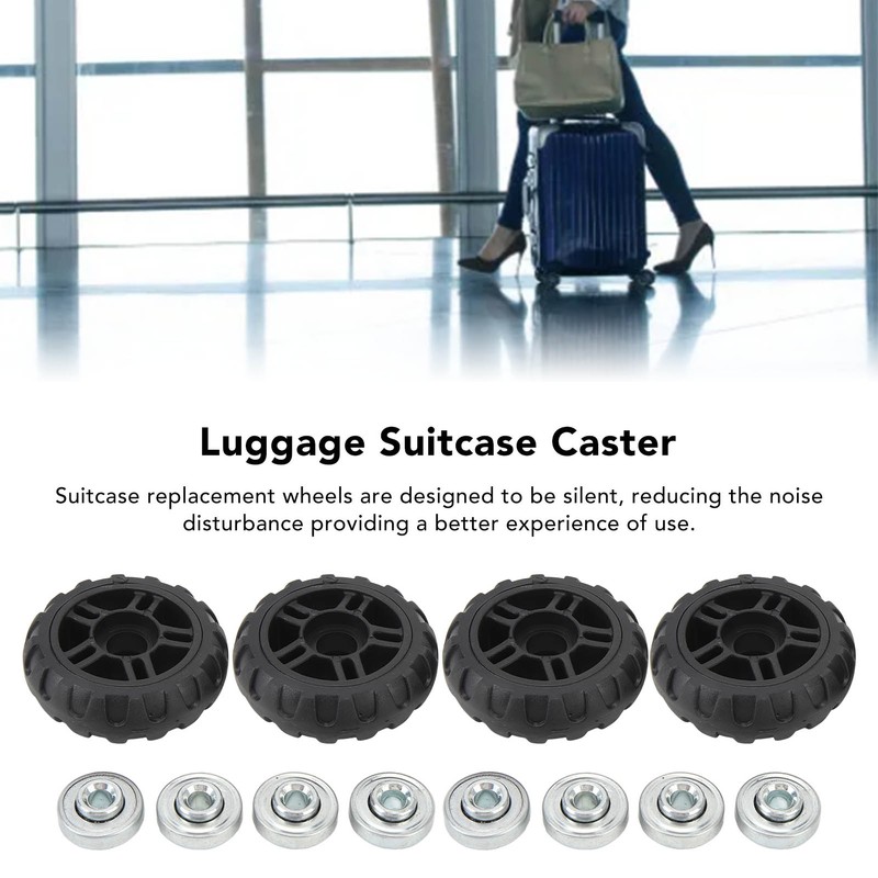 4Pcs Luggage Swivel Wheels Low Noise Sturdy Lightweight Heat Insulation