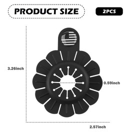 2PCS Car Wiper Arm Hole Cover with American Flag Icon,3-Dimensional Windshield Wiper Covers for Hole to Block Leaves & Decorate Car,Silicone Windshield Wipers Arm Holes Cover